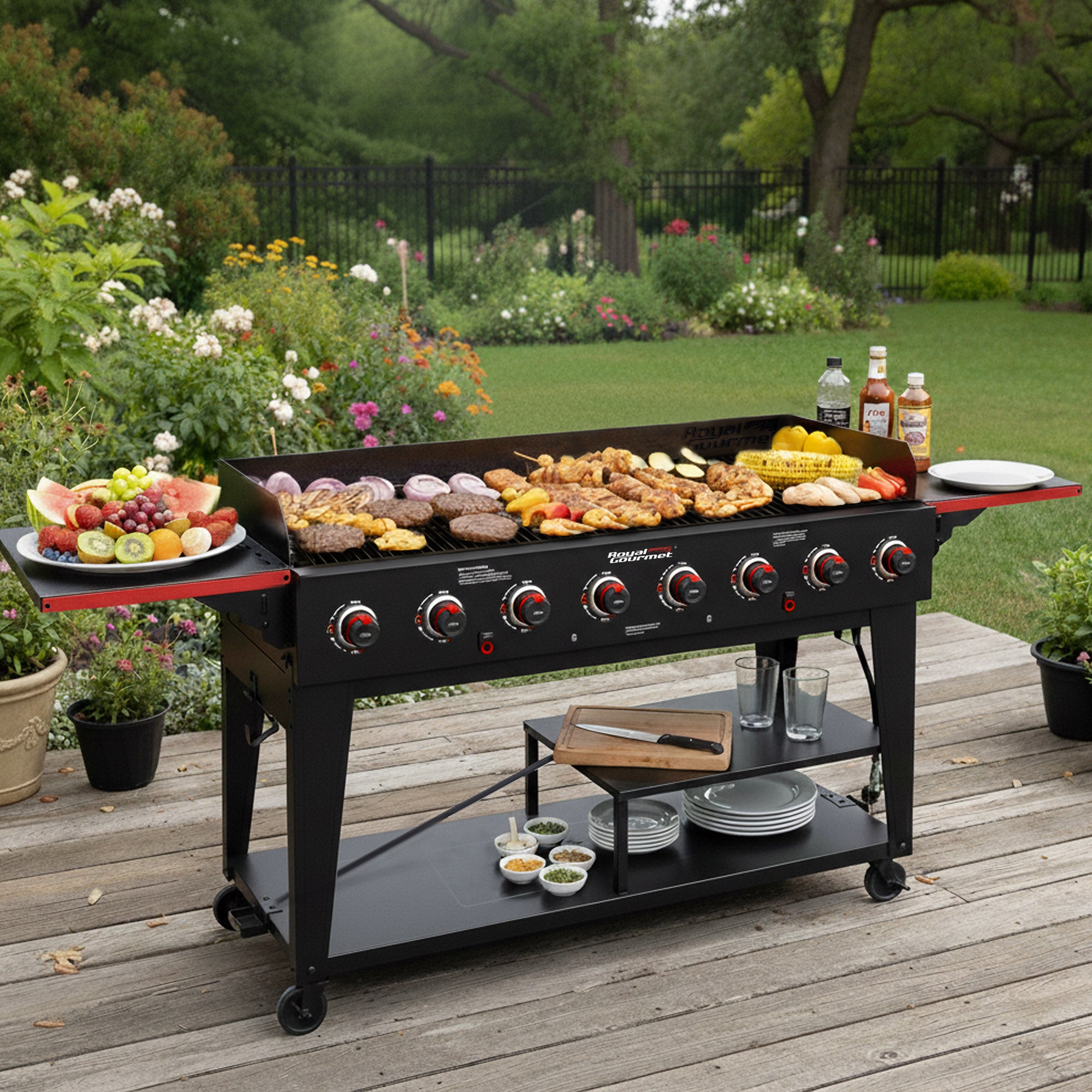 Royal Gourmet GB8003 8-Burner Event Gas Grill | 104,000 BTU, 947