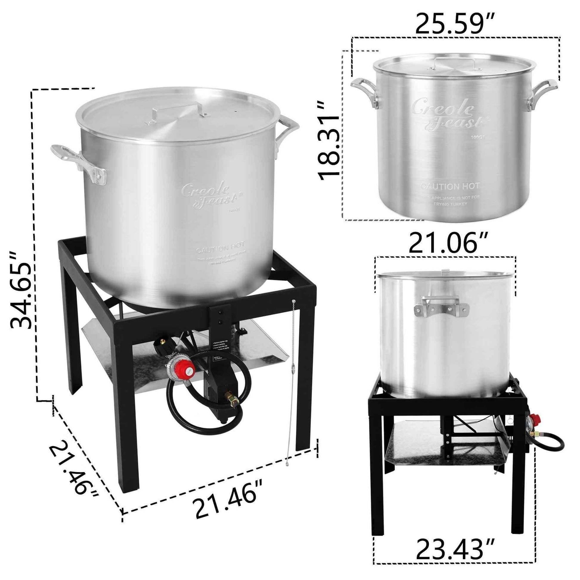 100 QT Aluminum Seafood Boiling Kit - Royal Gourmet