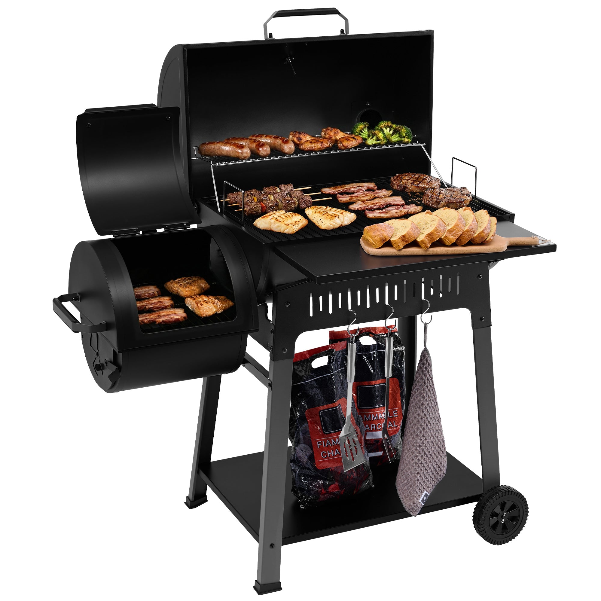 Royal Gourmet CC1831F Charcoal Grill & Offset Smoker | 824 Sq. In.