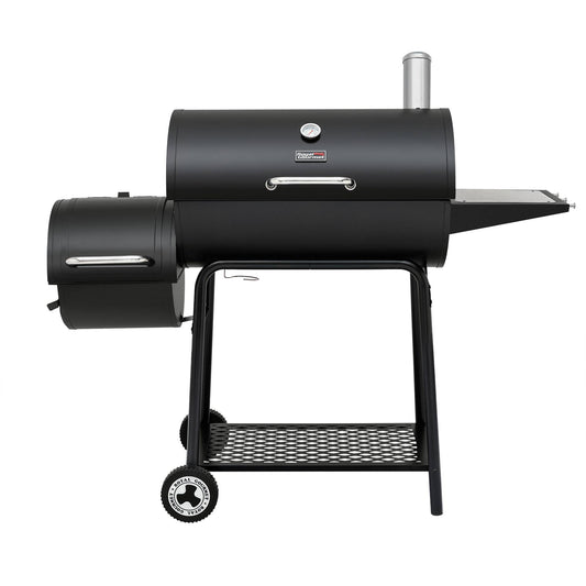 30-Inch Barrel Charcoal Grill with Offset Smoker