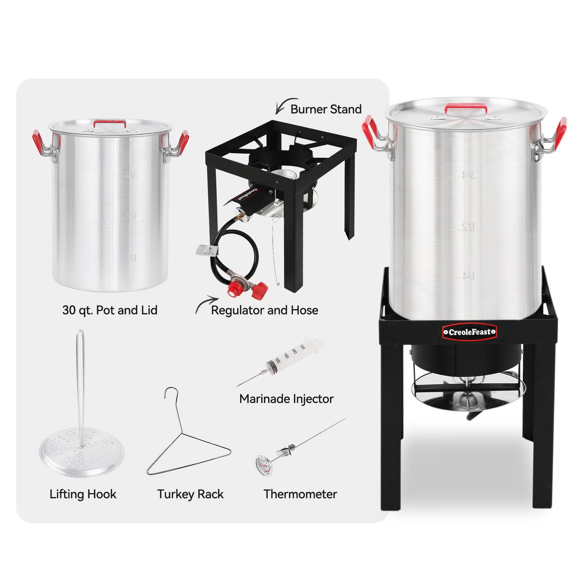 30 QT Aluminum Turkey Fryer Set - Royal Gourmet