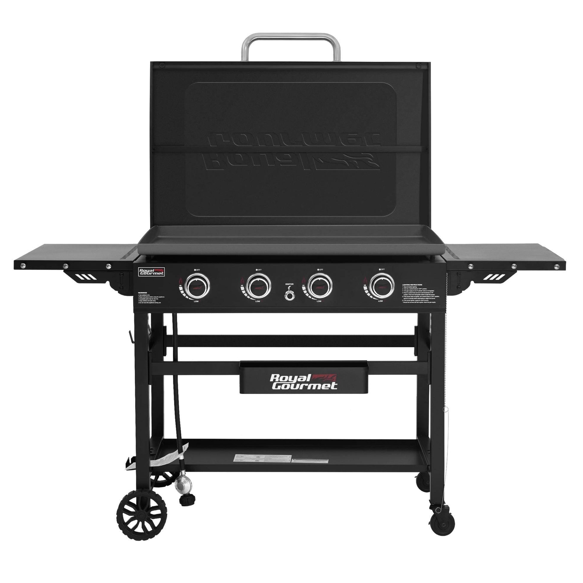 4-Burner Gas Griddle with Lid - Royal Gourmet