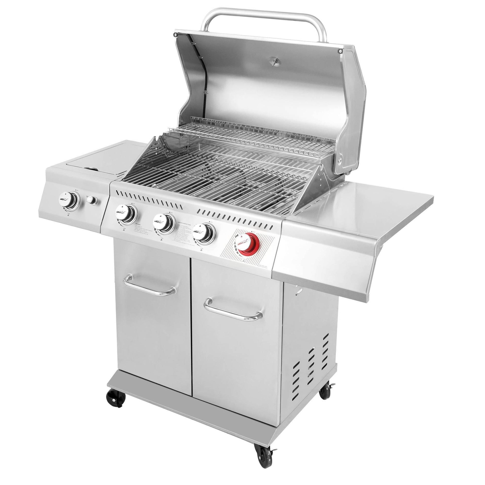 4-Burner Gas Grill with Side Burner - Royal Gourmet