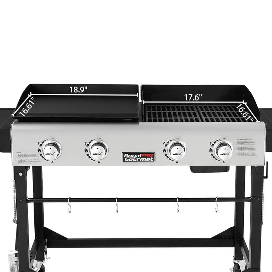 4-Burner Portable Gas Grill and Griddle Combo - Royal Gourmet