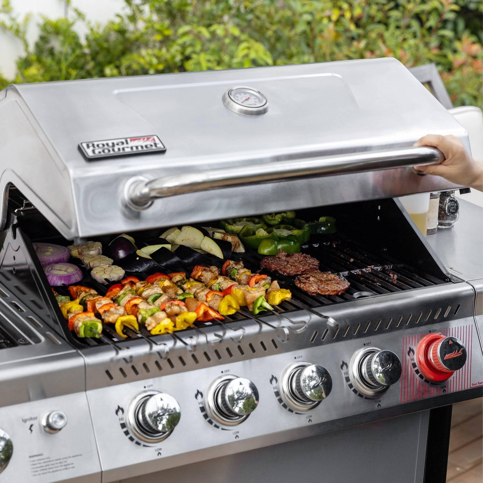 5-Burner Gas Grill with Side Burner - Royal Gourmet