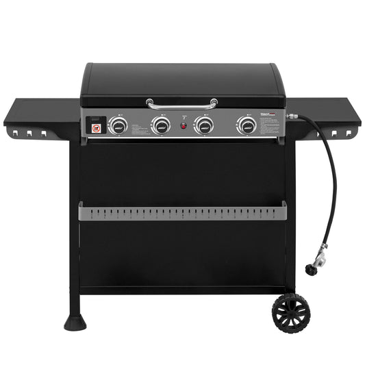 30-Inch 4-Burner Gas Griddle with Hood