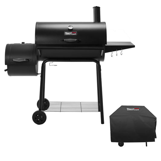 18-Inch Charcoal Grill with Offset Smoker, with Cover