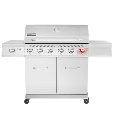 Premier 6-Burner BBQ Grill with Sear Burner and Side Burner