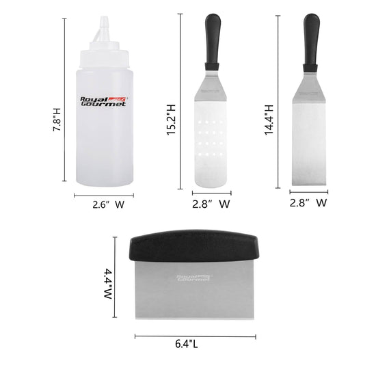 Stainless Steel Spatula Set - Royal Gourmet