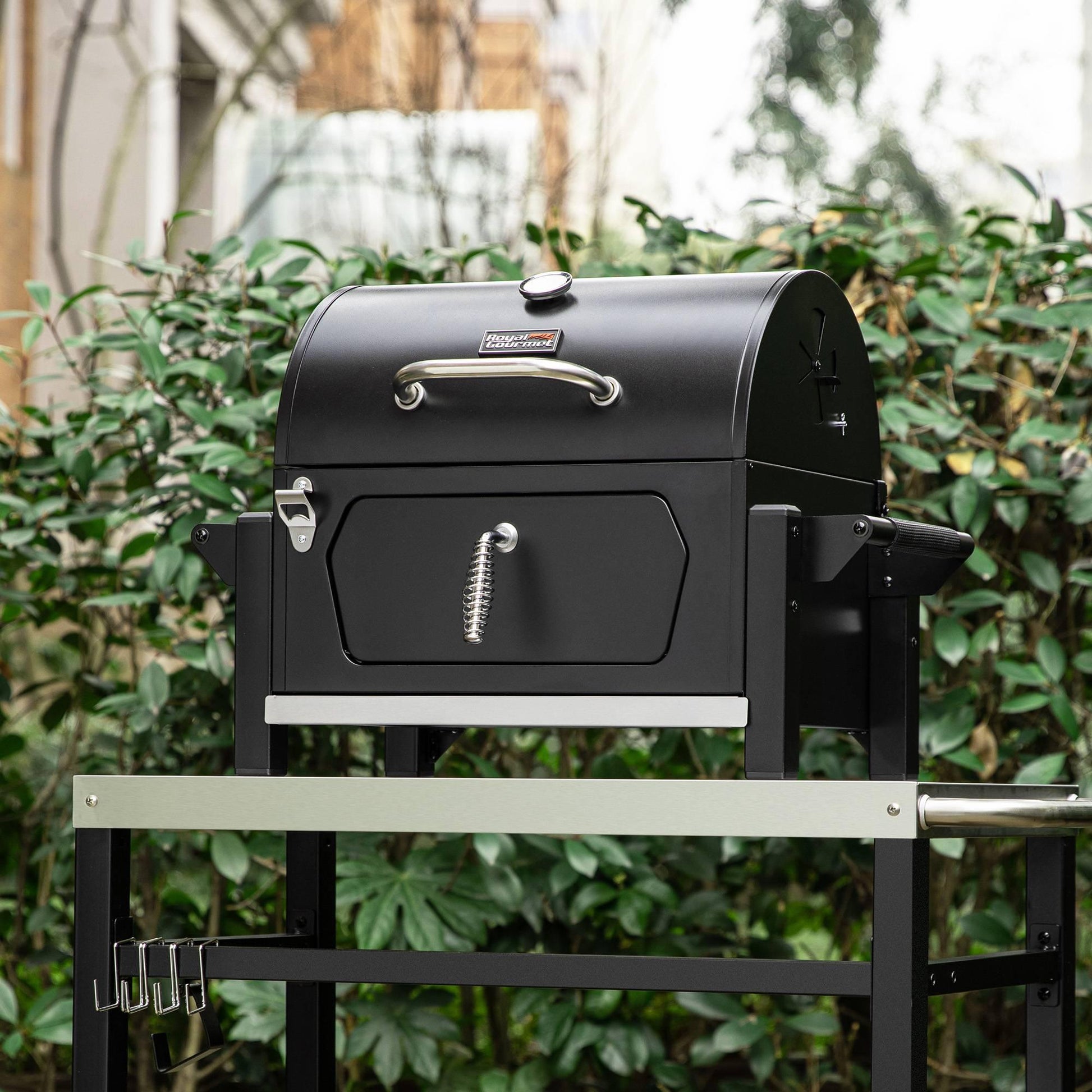 Portable Charcoal Grill with Two Side Handles - Royal Gourmet