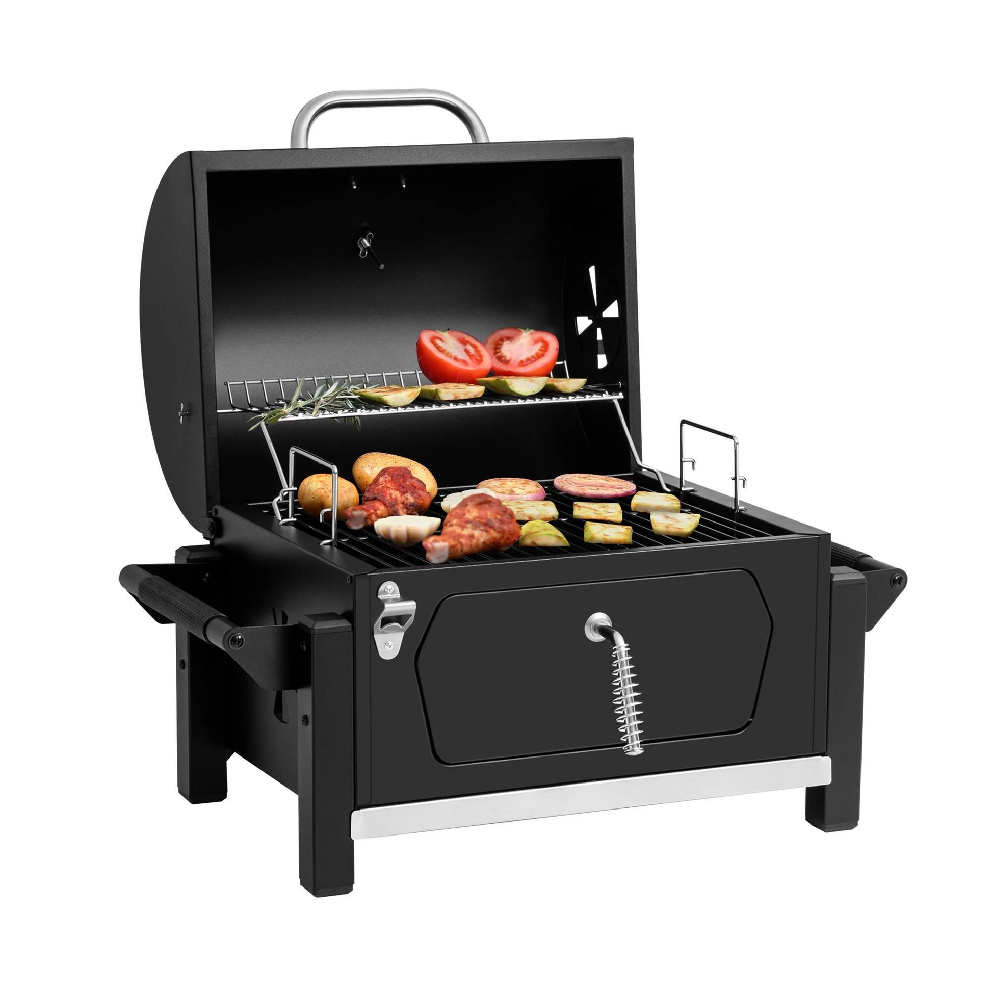 Portable Charcoal Grill with Two Side Handles - Royal Gourmet
