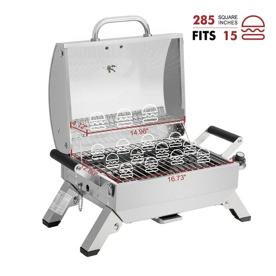 Stainless Steel Portable Gas Grill - Royal Gourmet