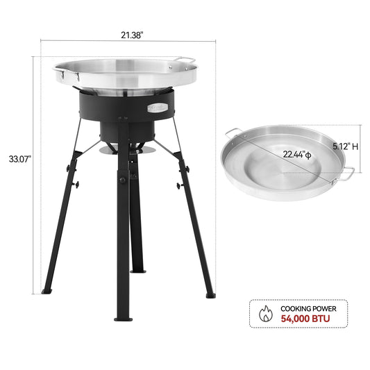 Portable Gas Cooker with Stainless Steel Wok