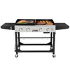 Royal Gourmet Portable gas grill with two cooking areas on a white background
