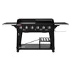 6-Burner Gas Grill and Griddle Combo, Black