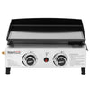 17-Inch 2-Burner Portable Grill Griddle