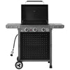 Royal Gourmet Black barbecue grill with wheels on a white background