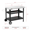 3-Shelf Stainless Steel Grill Cart with Wheels
