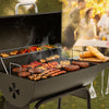 28-Inch Barrel Charcoal Grill with Side Table, 626 sq. in.