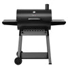 Barrel Charcoal Grill & Smoker with Hanging Basket & Side Shelves