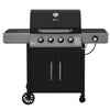 Black and gray Royal Gourmet barbecue grill on a white background