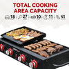 4-Burner Portable Propane Grill & Griddle Combo