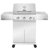 Royal Gourmet Stainless steel grill with multiple burners on a white background