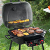 Portable 2-Burner Gas Grill with Stand and Shelf, Gray
