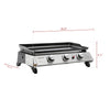 3-Burner 26,400-BTU Portable Gas Grill Griddle