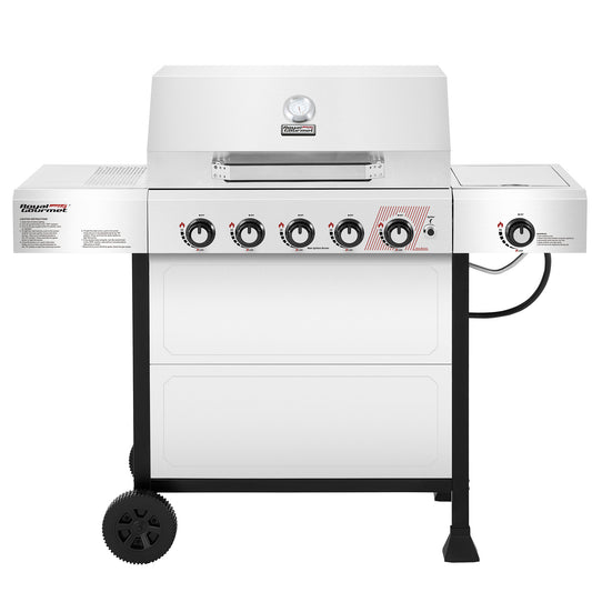 5-Burner Liquid Propane Gas Grill with Side Burner