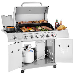 6-Burner Gas Grill with Sear & Side Burners