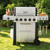 5-Burner Gas Grill with Side Burner in Silver