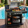 Royal Gourmet Barbecue grill with food on a patio by a pool