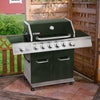 6-Burner Propane Gas Grill with Sear & Side Burners, Olive Green