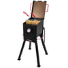 Royal Gourmet Black outdoor fryer with red handles on a white background