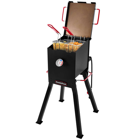 Creole Feast DF02B Outdoor Propane Deep Fryer, Black