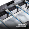 36-Inch Flat Top Gas Griddle with Collapsible Shelves