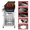 Detailed view of a Royal Gourmet  barbecue grill with labeled components on a white background
