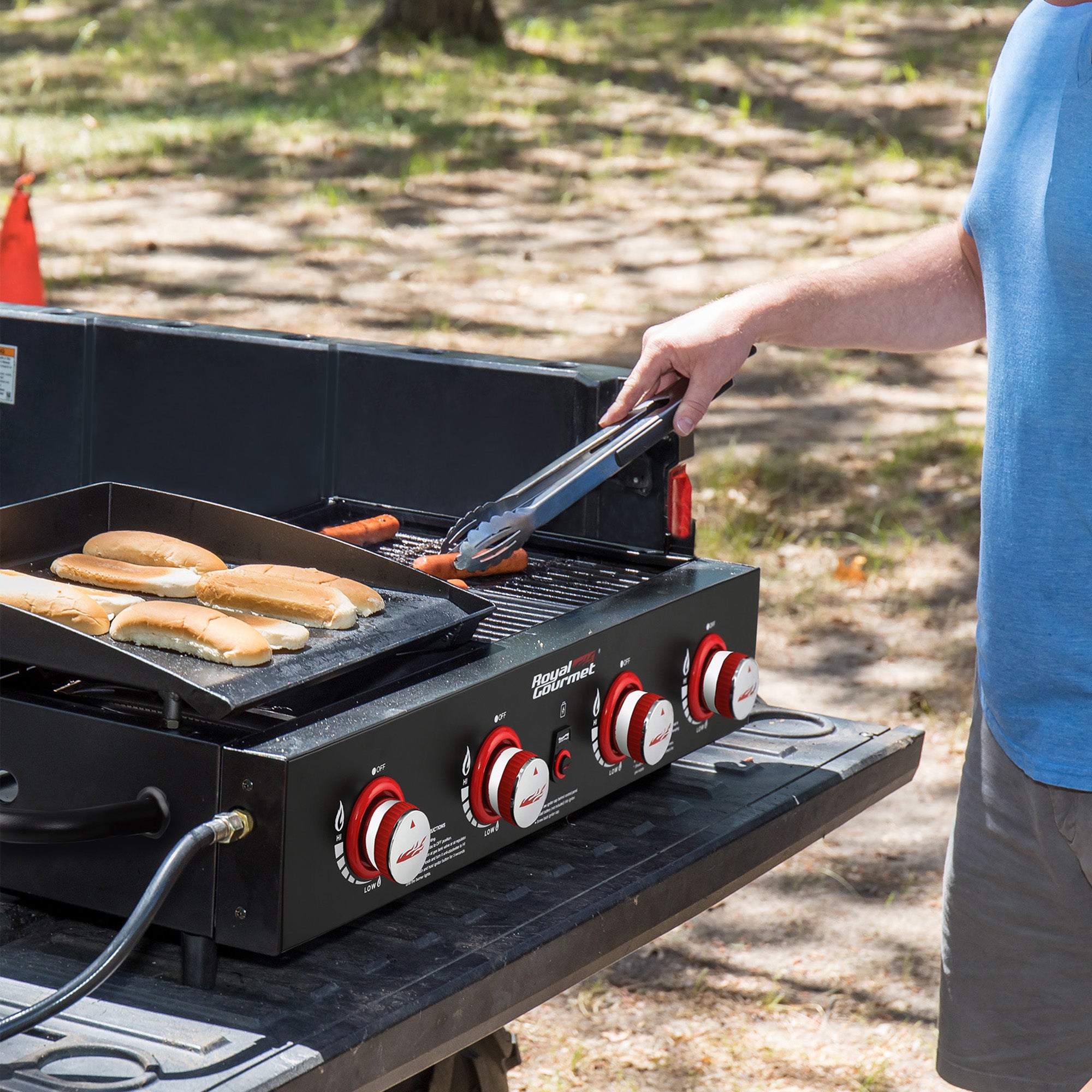 Royal Gourmet GD4002T 4-Burner Portable Grill Griddle Combo