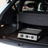 Royal Gourmet Portable grill in the trunk of a car