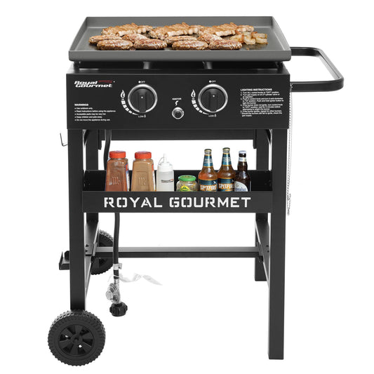 2-Burner Black Gas Griddle