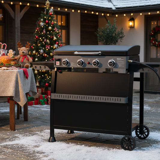 30-Inch 4-Burner Gas Griddle with Hood