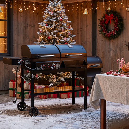 Gas and Charcoal Combo Grill