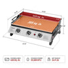 24-Inch 3-Burner Portable Gas Griddle