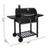 24-Inch Charcoal Grill with 2-Side Table with Cover