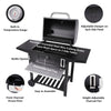 24-Inch Charcoal Grill with 2-Side Table with Cover