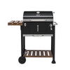 24-Inch Charcoal Grill with Handle & Folding Table