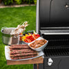 24-Inch Charcoal Grill with Handle & Folding Table