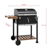 24-Inch Charcoal Grill with Handle & Folding Table