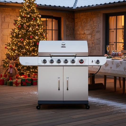 6-Burner Gas Grill with Sear Burner and Side Burner